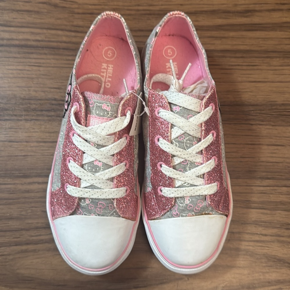 Hello Kitty Pink and Gray Women's Sneakers